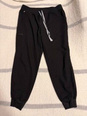 FIGS Black Scrub Pants Joggers Size XL Technical Collection